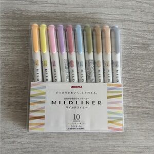 Zebra Mildliner Pastel Highlighter Set of 10